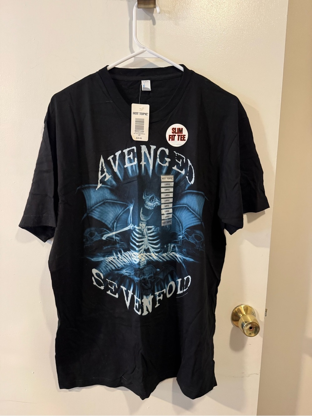NWT Avenged Sevenfold Skeleton Organ Donor T-Shirt Hot Topic Black Large